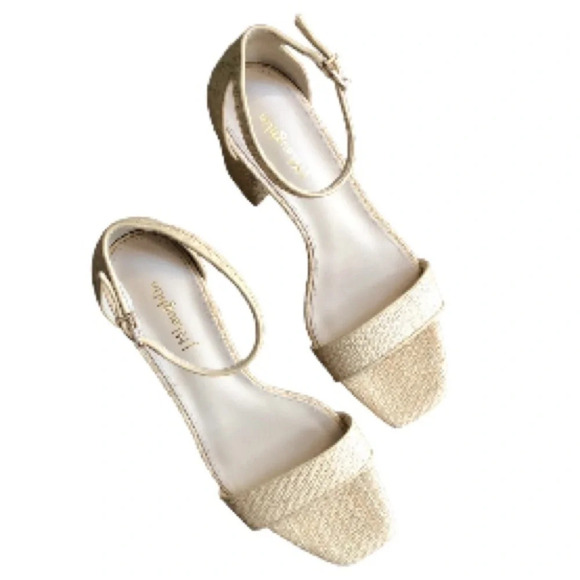 J. McLauglin Madison raffia tan ankle strap sandals Sz 9.5 EUC - Picture 3 of 14